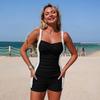 Nuovo Costume da Bagno Europeo Bellissime Donne Costume da Bagno a Pezzi Separati con Tasca Abbinamento Colori Sportivo Tankini Disponibile