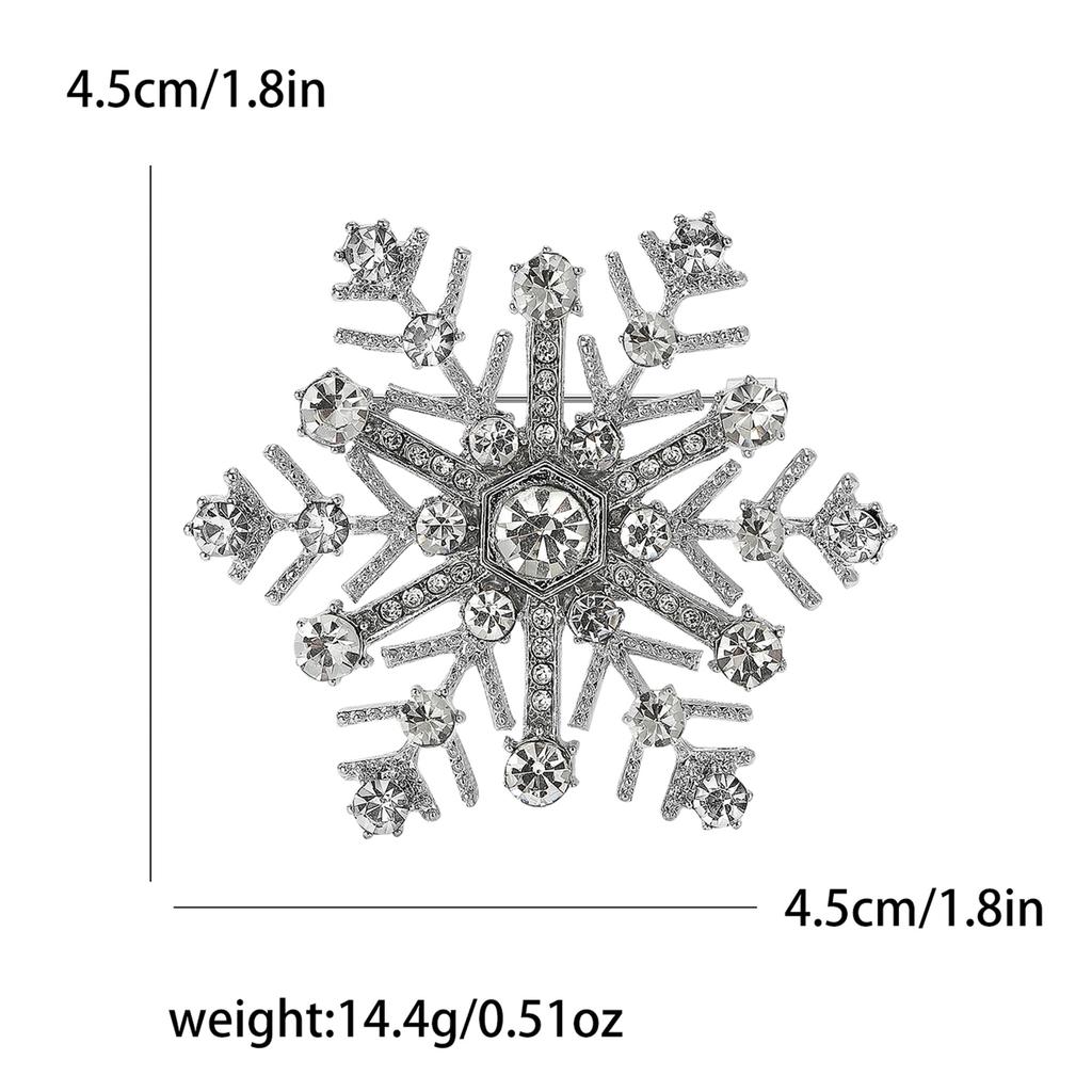 High-Grade Alloy Rhinestone Snowflake Brooch Beautiful Fashion Women'S Suit Cardigan Corsage Jewelry Pin
