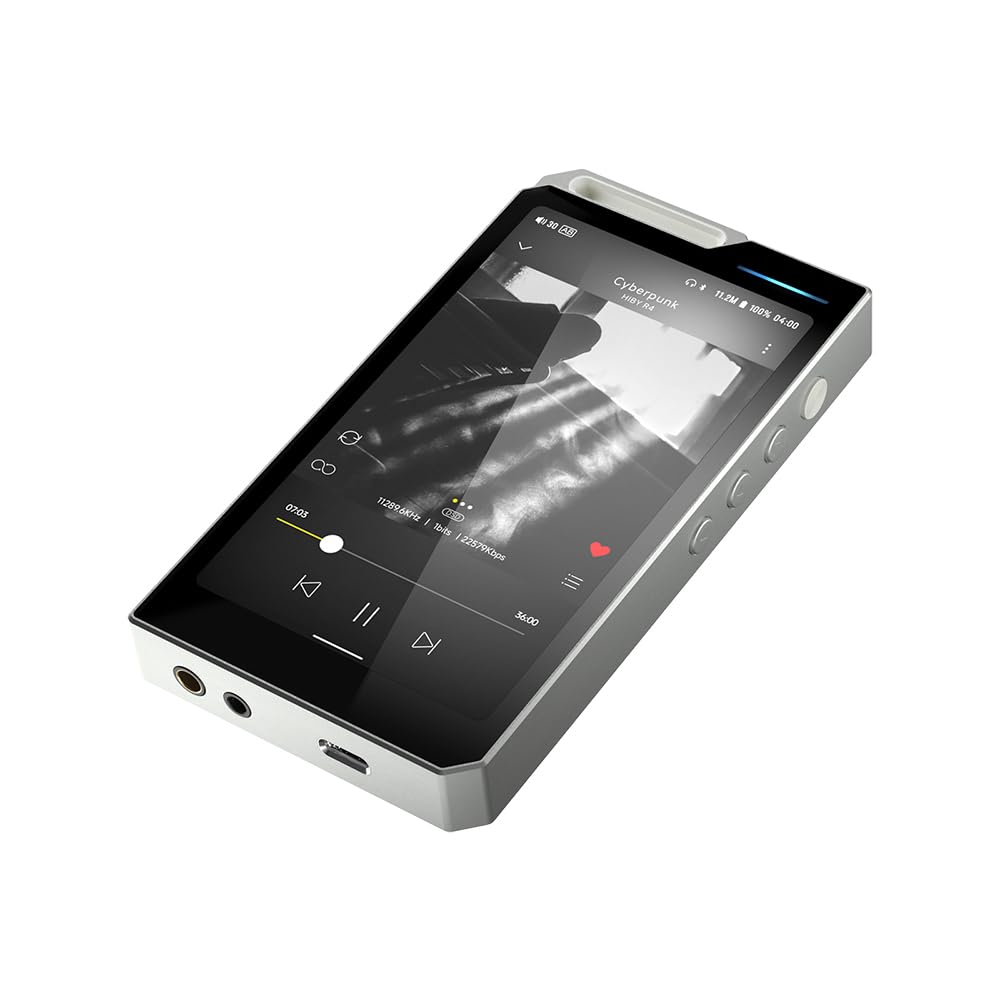 HiByMusic Digital Audio Player R4 Android 12 DAP Bluetooth [] 5.0 (Silver)