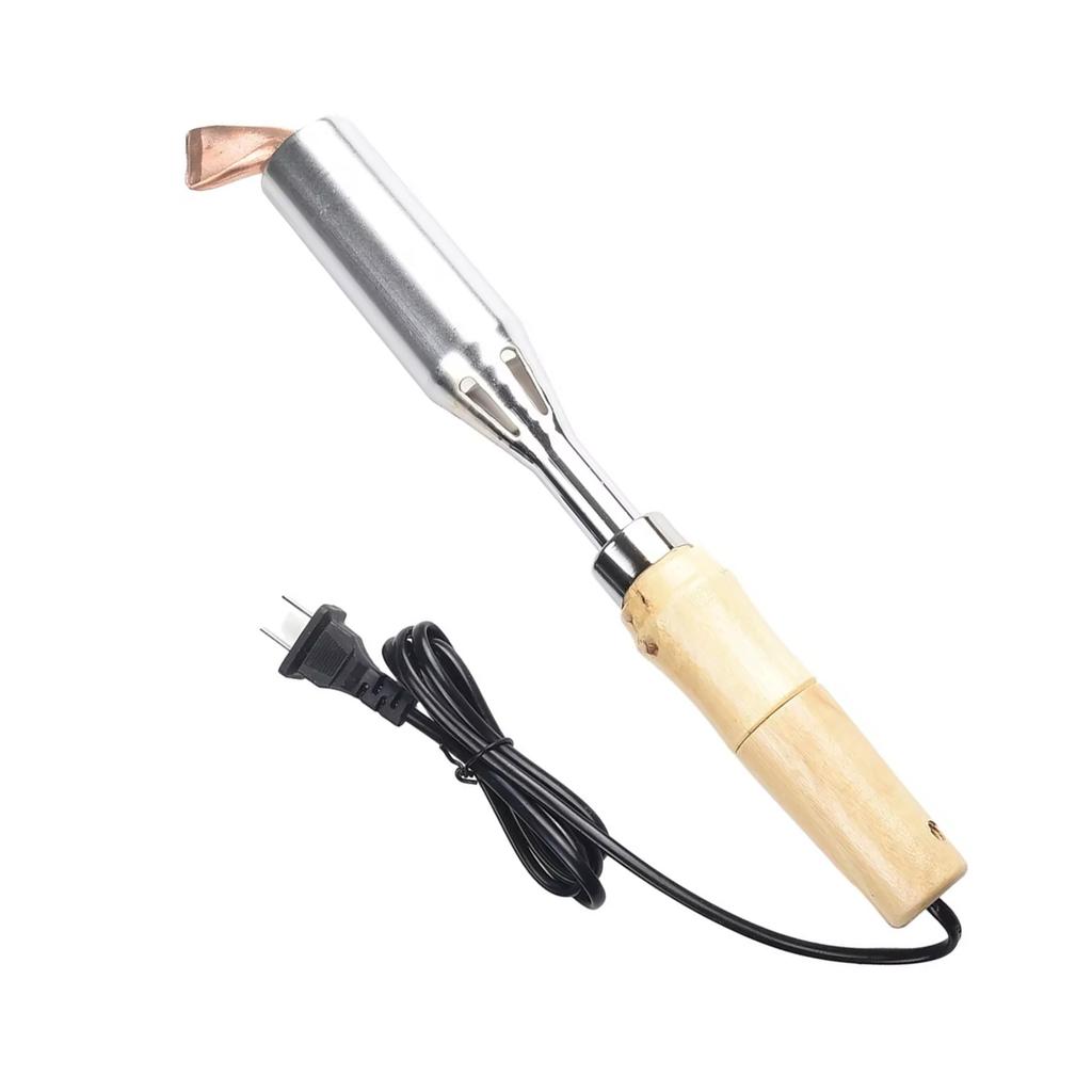High Power Electric Soldering Iron Duty External Heating Pure Copper Chisel Tip Wood Handle Welding Repair Tools 300W