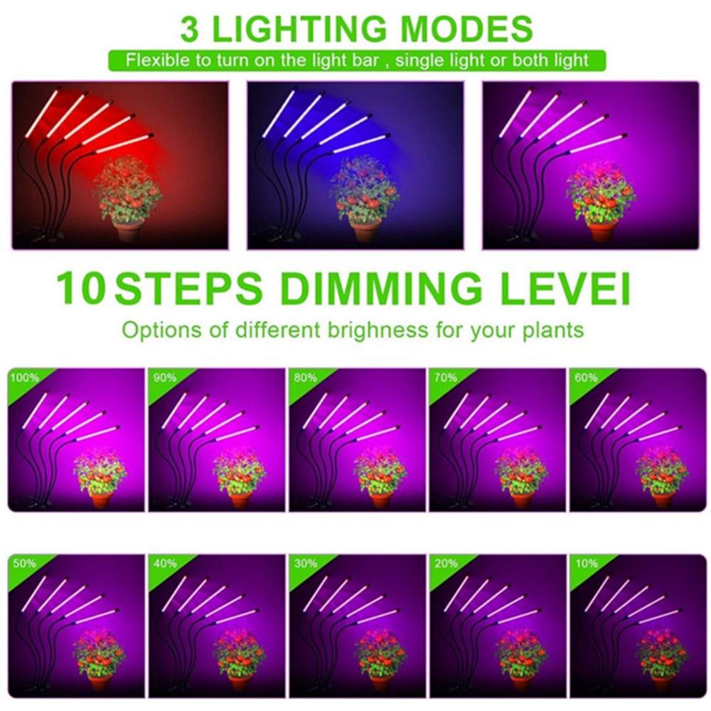 

LED USB Grow Light Phytolamp 3 Colors for Plants with Control Full Spectrum Fitolamp Lights Home Flower Seedling Clip Phyto Lamp