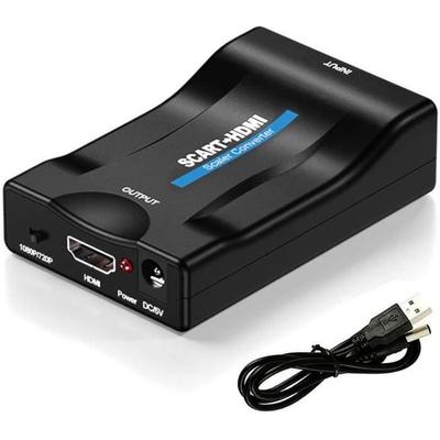 SCART auf HDMI Konverter - GENERIC - Video Audio Adapter - Full HD 1080P - Schwarz