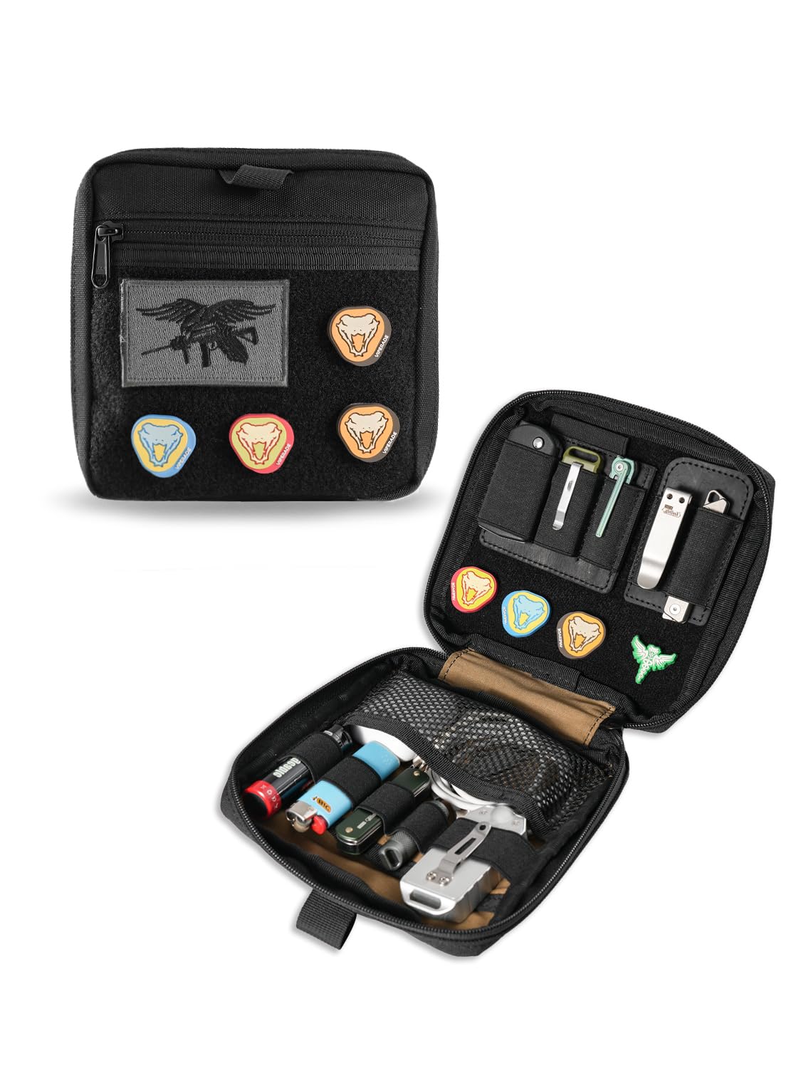 

VIPERADE CHP1 Molle Pouch Tool Tactical Admin Pouch EDC 1000D Utility Pouch for EDC Digital and Survival Bag, Organizer, Multi-functional Multi-Pocket чорний