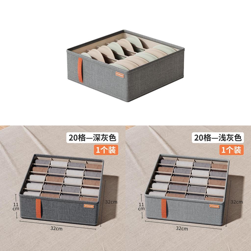 Underwear Organizer Box With Dividers For Bedroom Closet Storage And Drawer Use