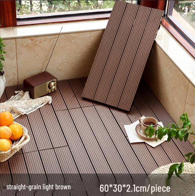 Wasserdichte, wartungsfreie WPC-Terrassendielen für Terrassen, Gärten und Balkone - Selbstverlegend und korrosionsbeständig