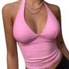Women Halter Camisole Women V-Neck Tank Top Sexy Tanks Skinny Backless Corset Femme Tops