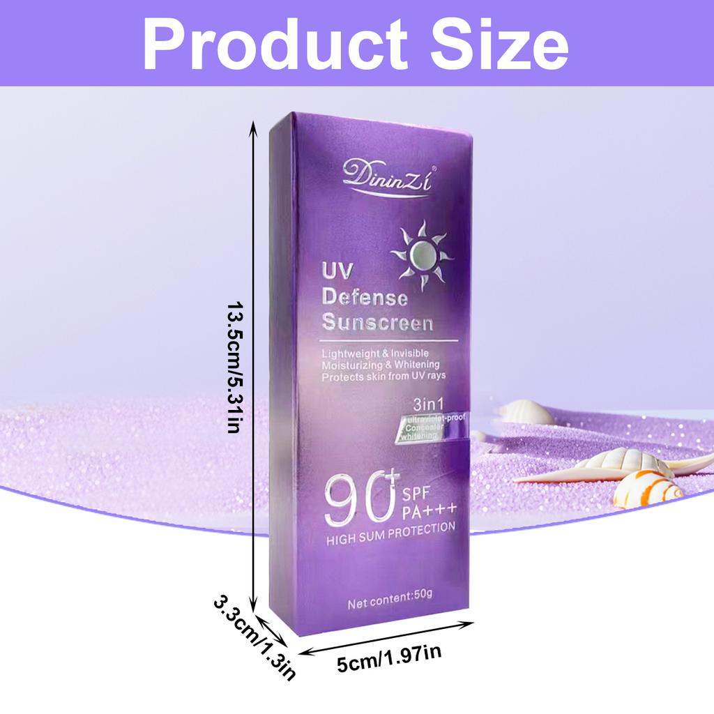 Protetor Solar FPS90+++ Clareador Bloqueador Solar Creme para Rosto e Corpo Protetor Solar Infantil para Pele Oleosa À Prova D'água e Resistente ao Suor Proteção Defesa UV 50g
