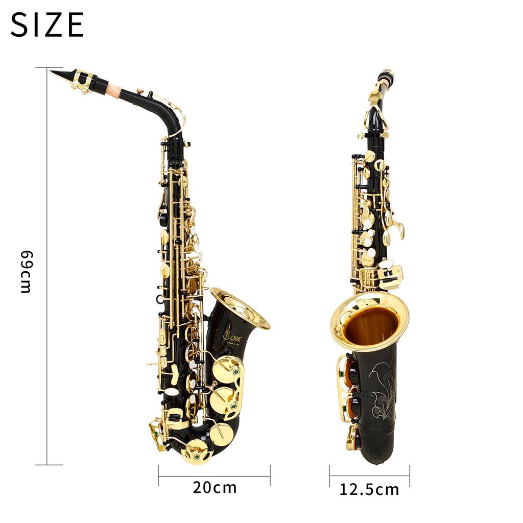 SLADE Alto Saxophone Eb Black Gold Key Control Music Instrument Brass Practice Playing Music Sax Instrument With Accessories