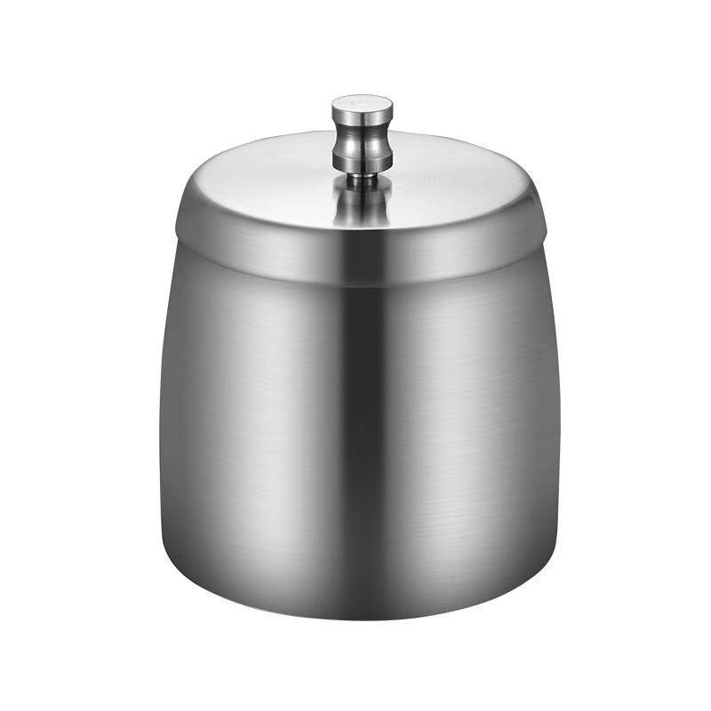 Thickened Stainless Steel Ashtray with Lid for Home, Cafe, or Hotel