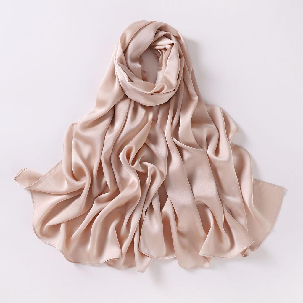 VigoAnne 2025 Lady Muslim Middle East Hijab Shawls Women Plain Scarf Chiffon Solid Casual Islamic Turban Headband 175cm*70cm