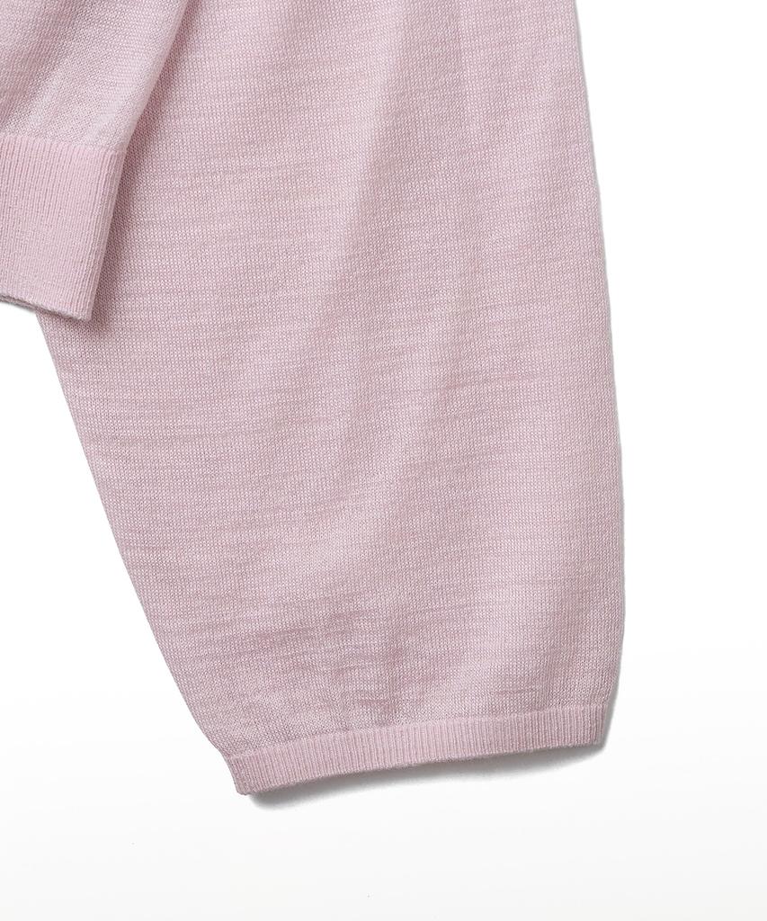 Tudument Sheer Off Shoulder Pullover_Light Pink