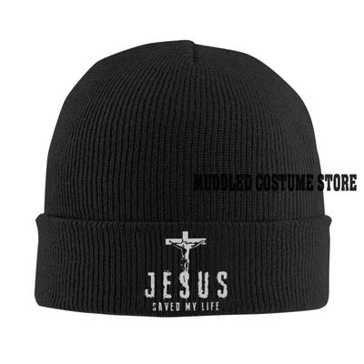 Jesus Is My Life Saver Images Beanies Caps Unisex Winter Warm Knitted Hat Men Women Street Adult Bonnet Hats