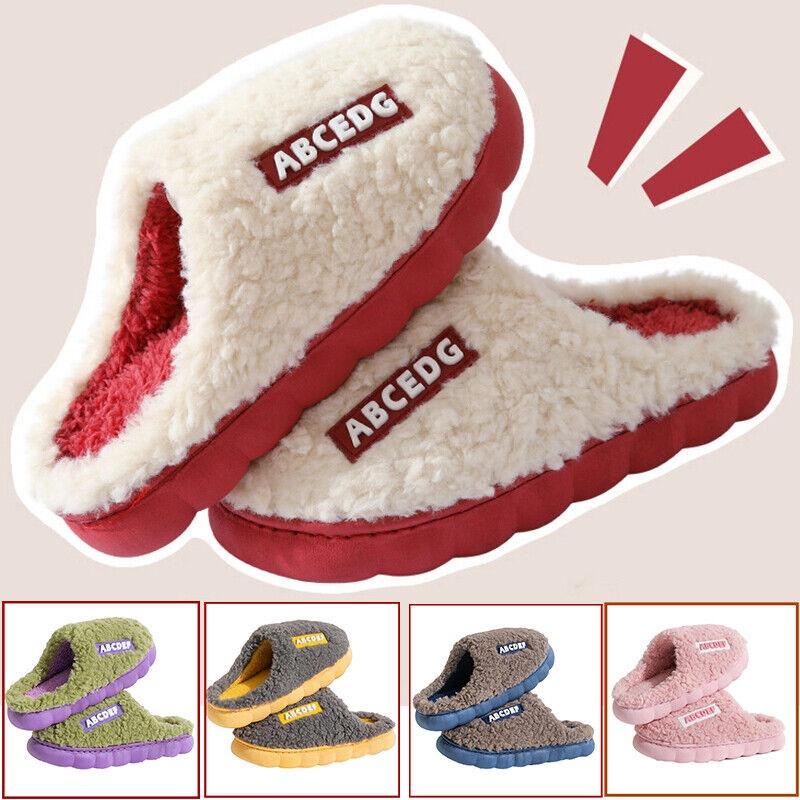 Thickened Warm Cotton Slippers Unisex Indoor Home Slippers For Winter