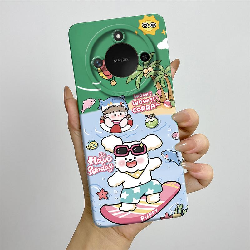 For Honor X9C Smart Phone Case X9cSmart Soft Silicone Funda Sweet Painted Fashion Cartoon Protective Capa Lovely Printing Cover