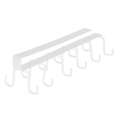 Kitchen Utensil Holder Hanger Iron Double Row Hook Spoon Shovel Shelving for Restaurant White