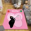 Barbapapa Art Flannel Printed Carpet, Home Sofa Decoration for Living Room & Bedroom, Non‑Slip Play Flannel Floor Mat for Game Room
