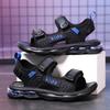 Boys sandals 2025 summer new middle and older children open-toed soft sole lightweight Velcro air cushion casual beach shoes tide