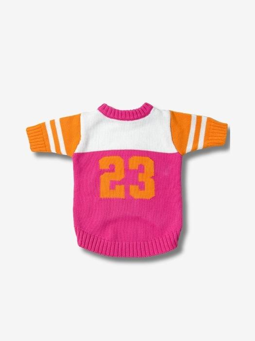 TOOF Sporty Varsity Sweater l Pink Orange L