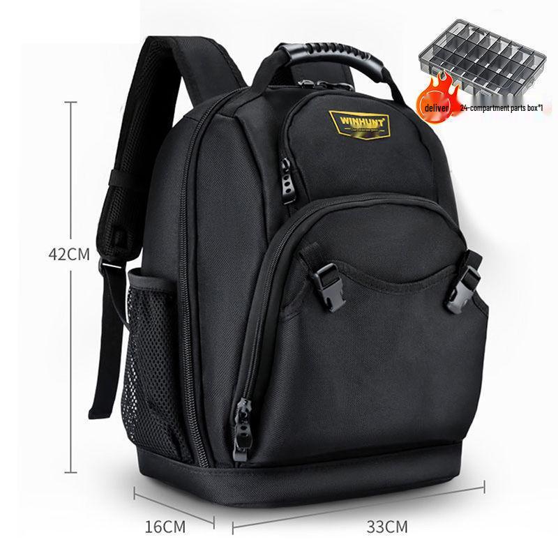 Multifunctional Canvas Tool Backpack for Electricians and Woodworkers