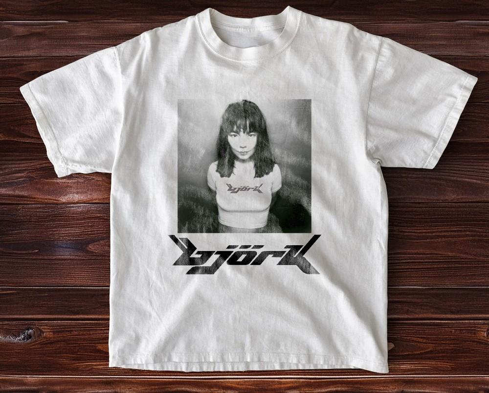 Bjork Debut 90s Electronic Pop Retro Unisex White TShirt Size S5XL Unisex T-Shirt M