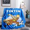 Tintin's Adventure City Blanket Lightweight Flannel Bedding Blanket Perfect for Travel, Camping, Living Rooms, Offices, Sofas, Fan Christmas gift