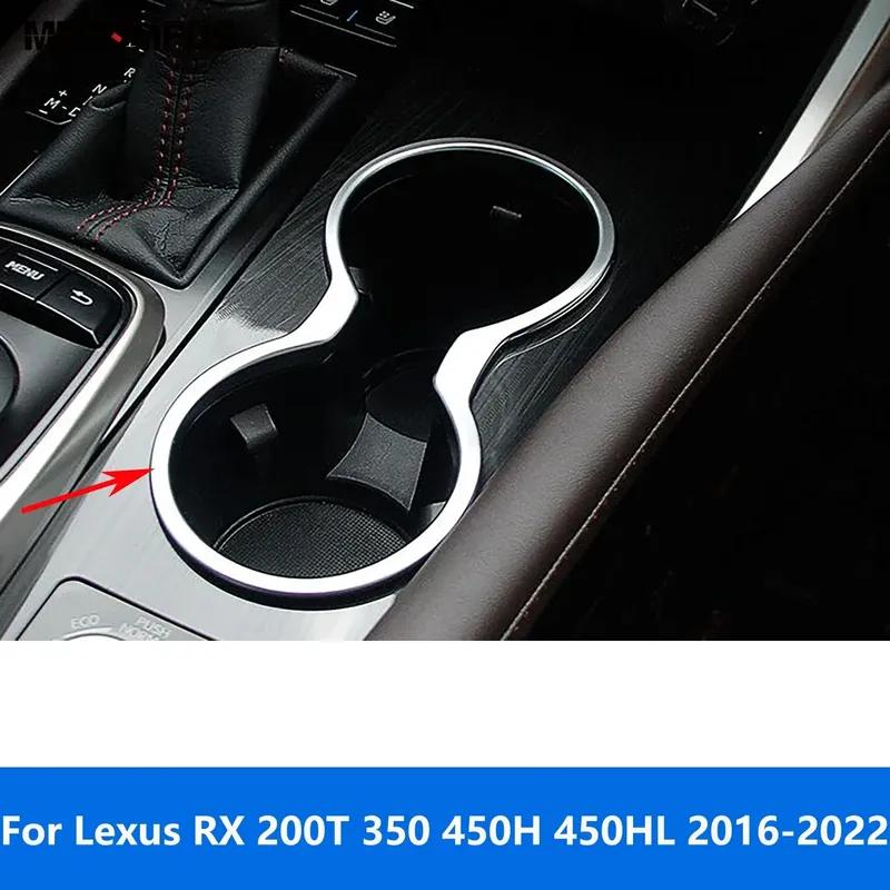 For Lexus RX 200T 350 450H 450HL 2016-  Matte Center Console Water Cup Holder Panel Cover Trim Accessories Car Styling