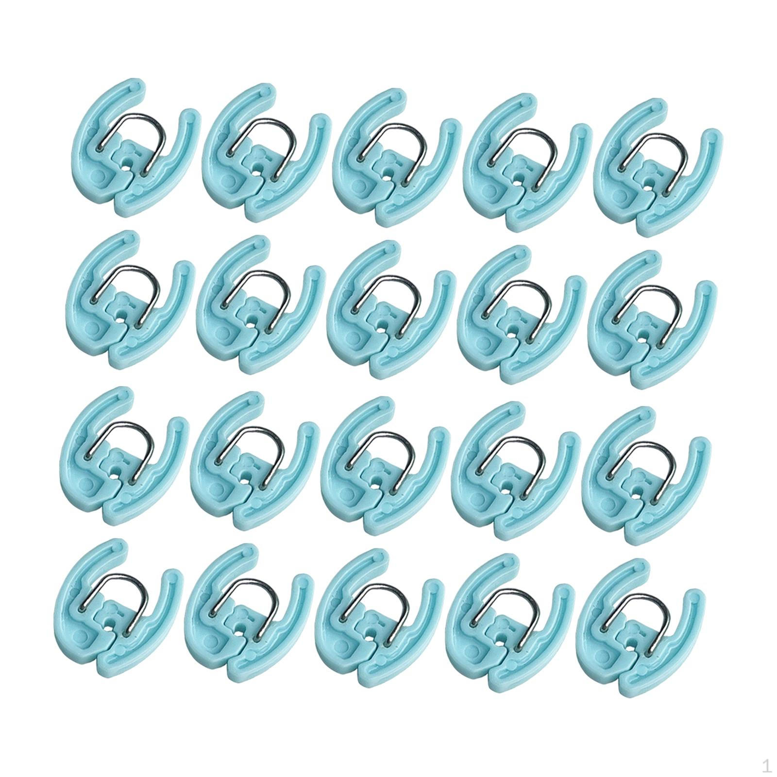 

20 Pieces Fishing Rod Main Line Clip Accessories Anti Bottom Replaceent Equipment Suspension