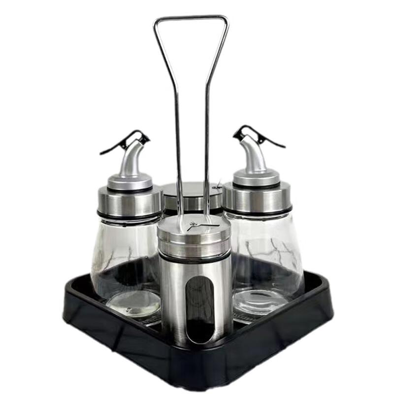 Fennec Fox Glass Kitchen Condiment Dispenser Set