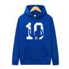 Harajuku Print Football player Number 10 Hooded Top Men's Women Vintage Sweatshirts Streetwear Spring Autumn Y2K Clothing