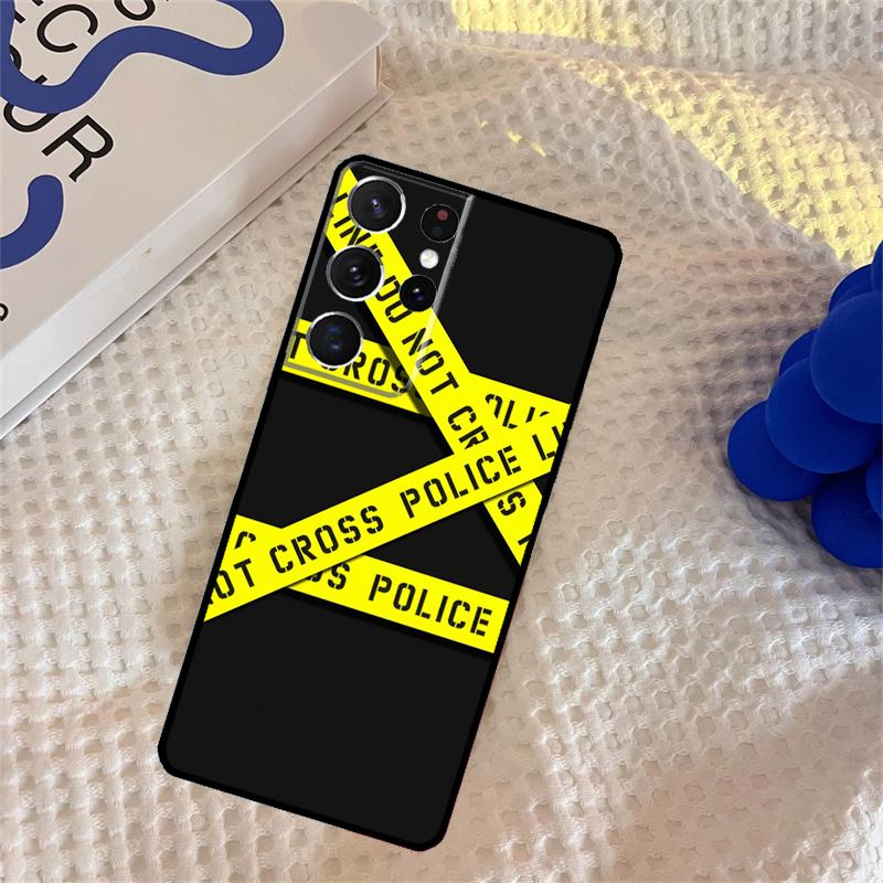 Police Phone Case For Samsung Galaxy S25 Ultra S9 S10 S20 S22 S21 S23 Plus S24 FE Portector Cover