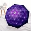 Flower of Life Sacred Geometry StickerUmbrella, Portable 3-Fold Compact Umbrella for Men & Women Gift