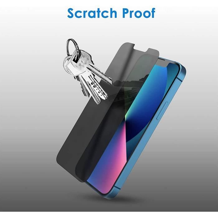 E.F.Connection - 2 Stück Gehärtetes Glas Anti-Spionage für iPhone 13 (6,1")