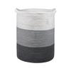 Breathable Cotton Rope Hamper Basket With Supportive Handles Large Capacity Storage Container For Clothes
