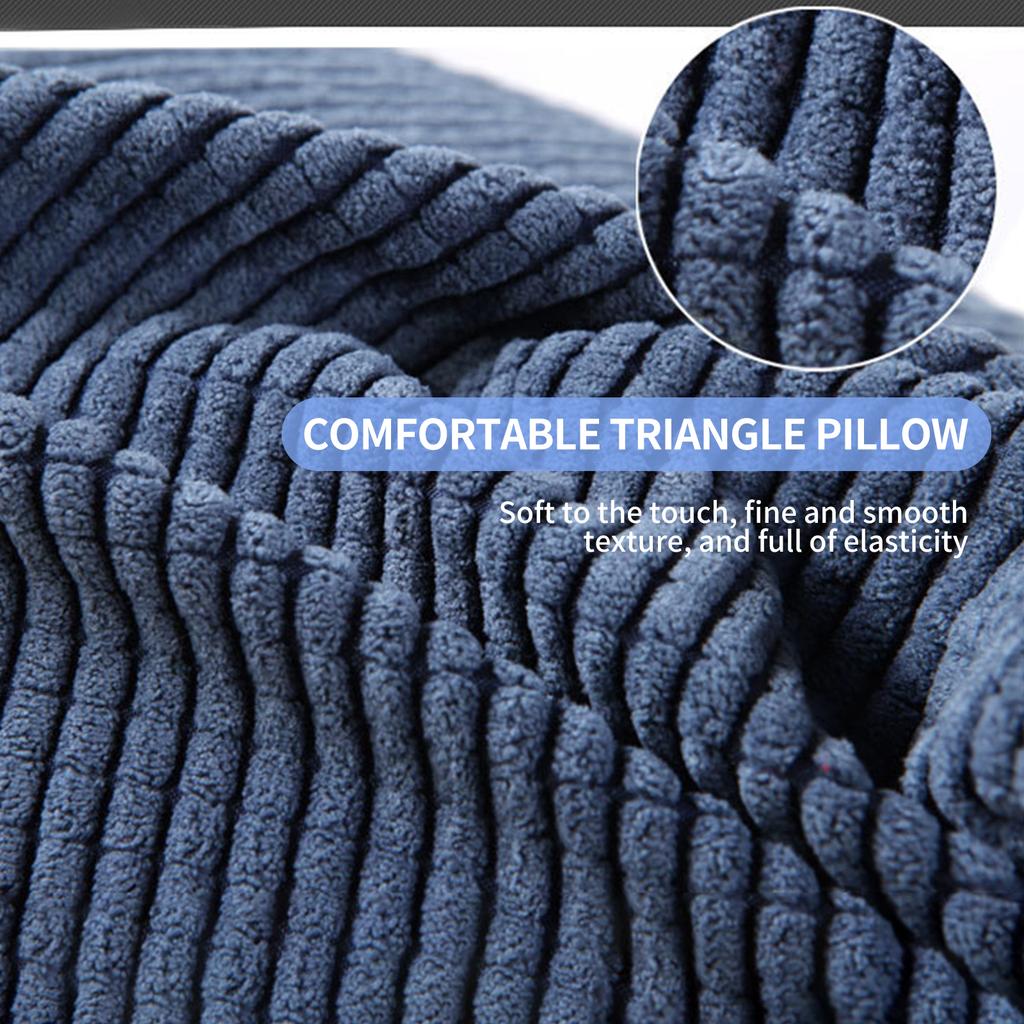 Triangle Pillow Comfortable Reading Pillow With Zip Pocket Triangle Wedge Bolster Small Back