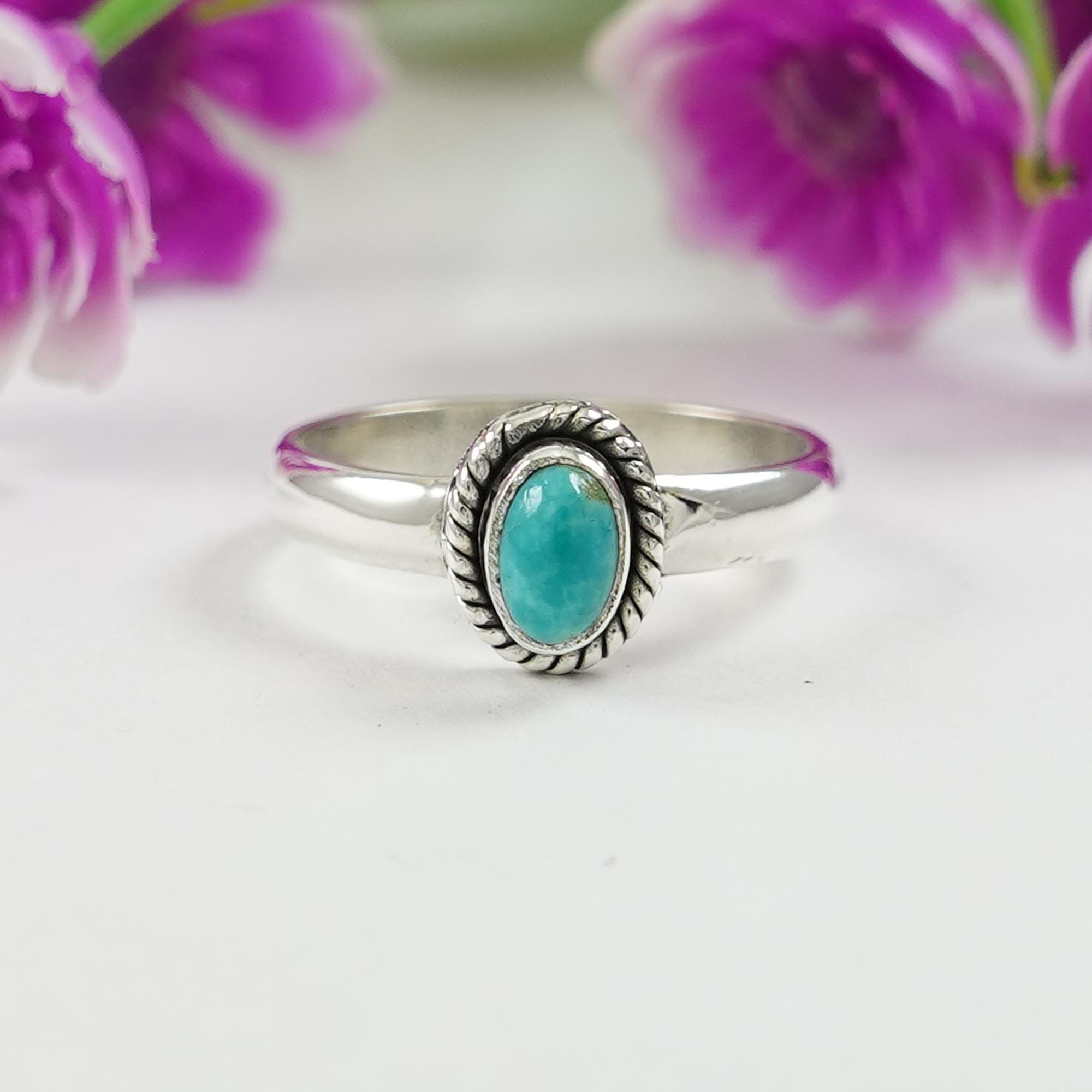 

Arizona Turquoise Ring, Handmade Ring, 925 Sterling Silver Ring, Dainty Oval Gemstone Ring, Gift for her, Designer Ring 12