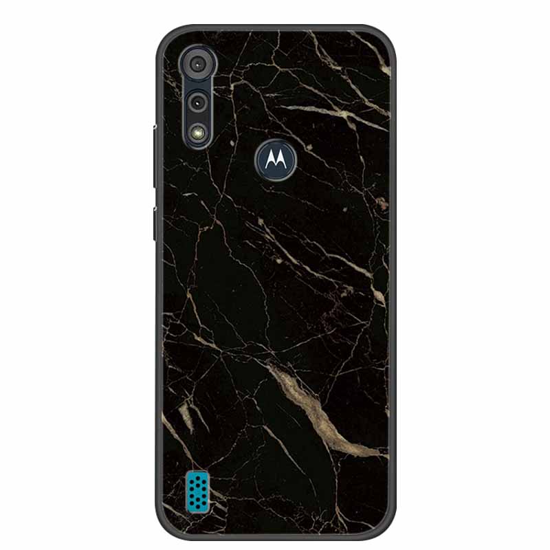 Phone Case for Motorola Moto E6i / E6s 2020 Shockproof Soft Silicone TPU Back Cover for Moto E6s 2020 E 6S 6i Cases Marble Print