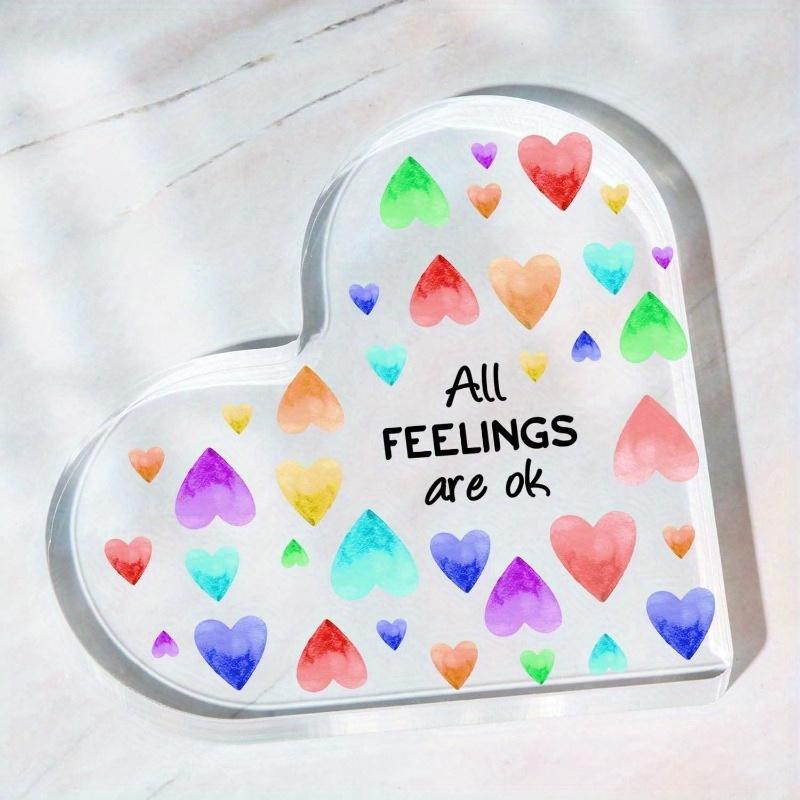 Psychotherapy Affirmations Heart - Positive Mental Health Decor for Counseling Spaces
