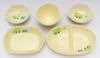 SOUSEN Seto Ware Gift Set of 5 White Plates with Train and Bus Boxed Set Medium-Sized Designs,