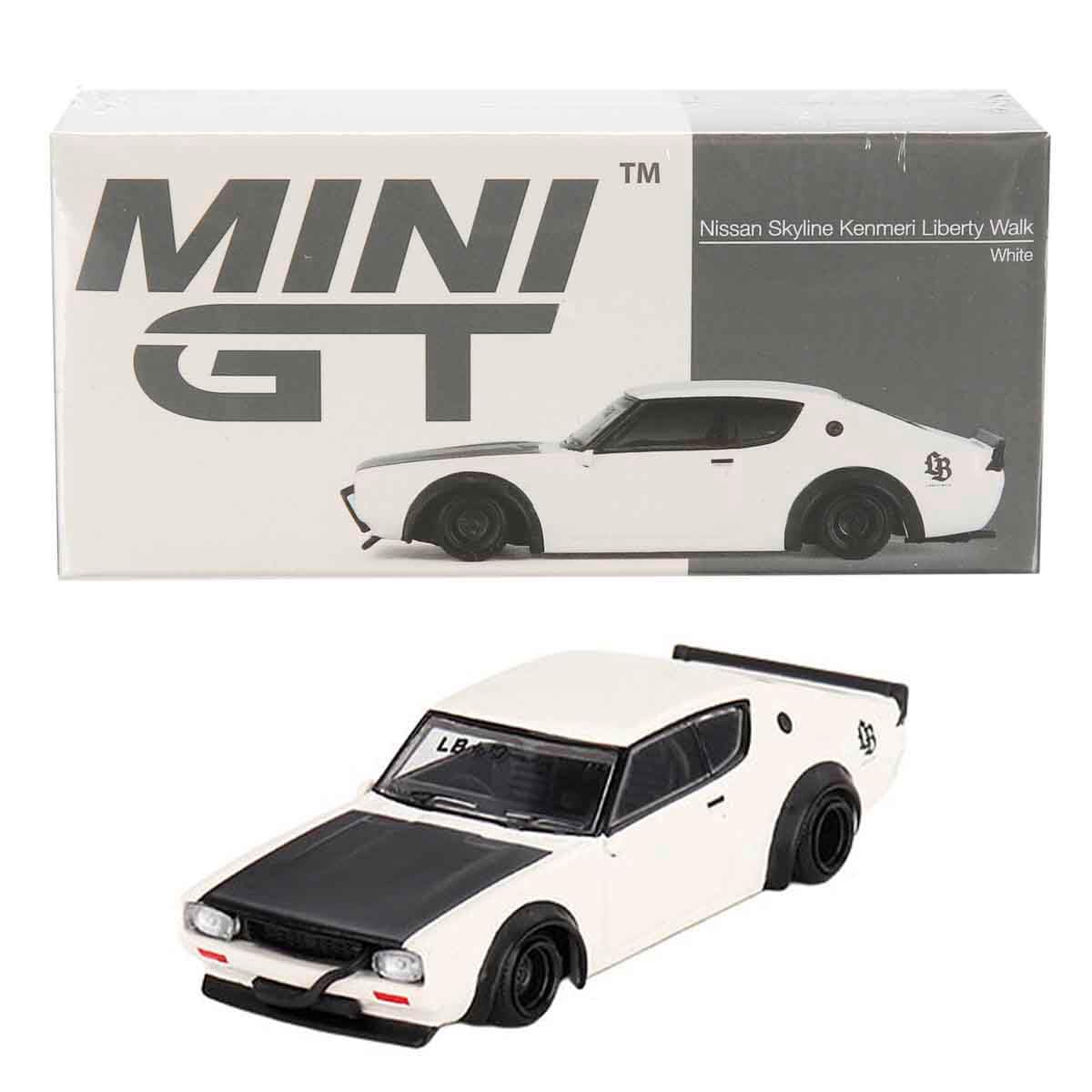 

MINI GT Nissan Skyline Kenmeri Liberty Walk White Finished Model 1/64 (Right-hand drive)