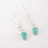 Amazonite Gemstone 925 Sterling Silver Handmade Earrings 2.3" Anniversary Gift EE-166-23