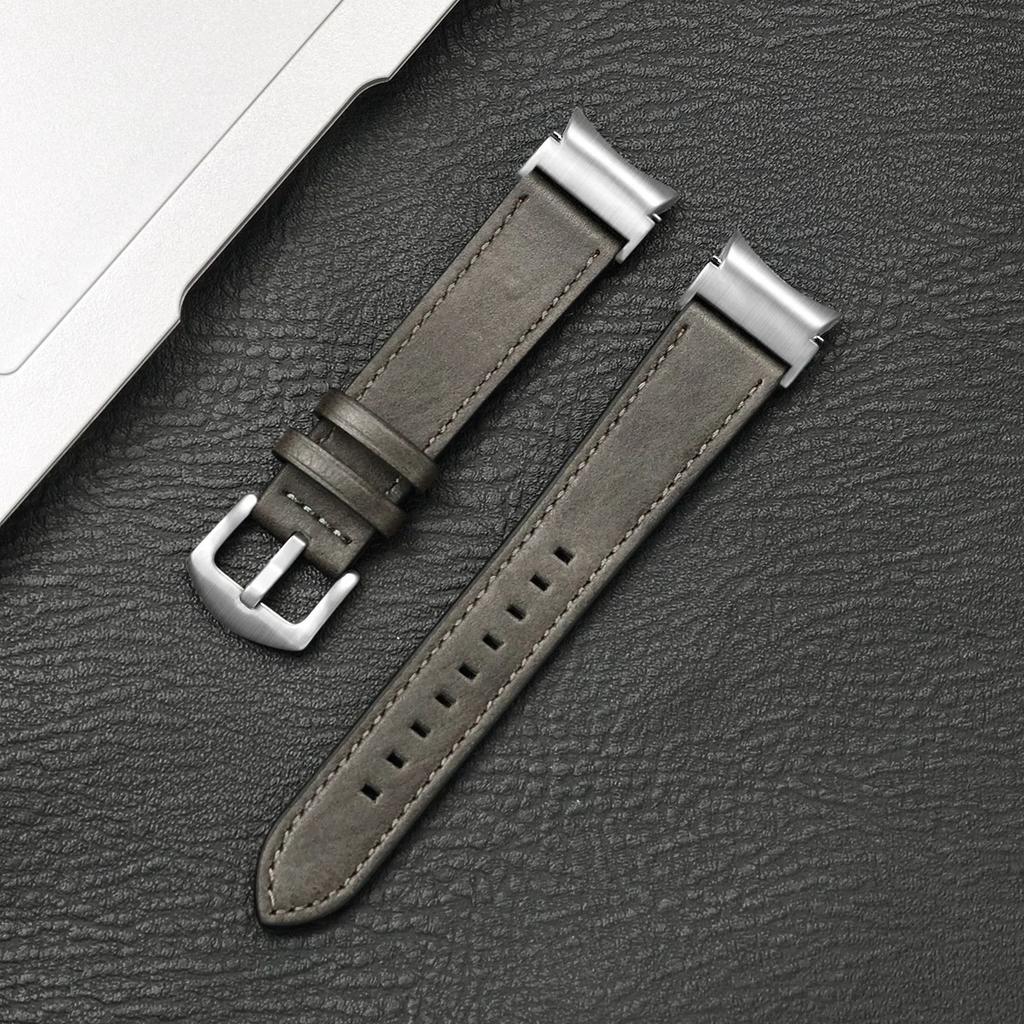 Leather Strap for Samsung Galaxy Watch 6 Classic 47mm 43mm Band No Gaps Bracelet Correa for Galaxy Watch 7 6 5 4 5Pro 45MM Strap