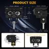LED Offroad Lights LED Driving Pod Lights Super Flood Beam 2Pcs Led Pods Light Bar Waterproof for Motorcycles Durable