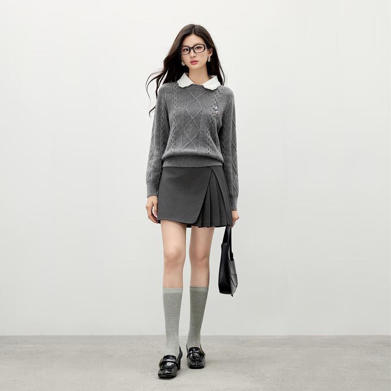 Autumn Water Yi Ren Women's Doll Collar Knitted Sweater