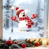 Static Window Clings for Christmas Snowman Cling, Funny Sticker, Reusable Decorative PVC Glass Stickers Xmas Decal Home Shop Holiday Decor Easy Apply