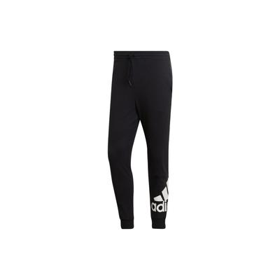 Solid Color Logo Print Sports Pants Men Bottoms Black HE1824