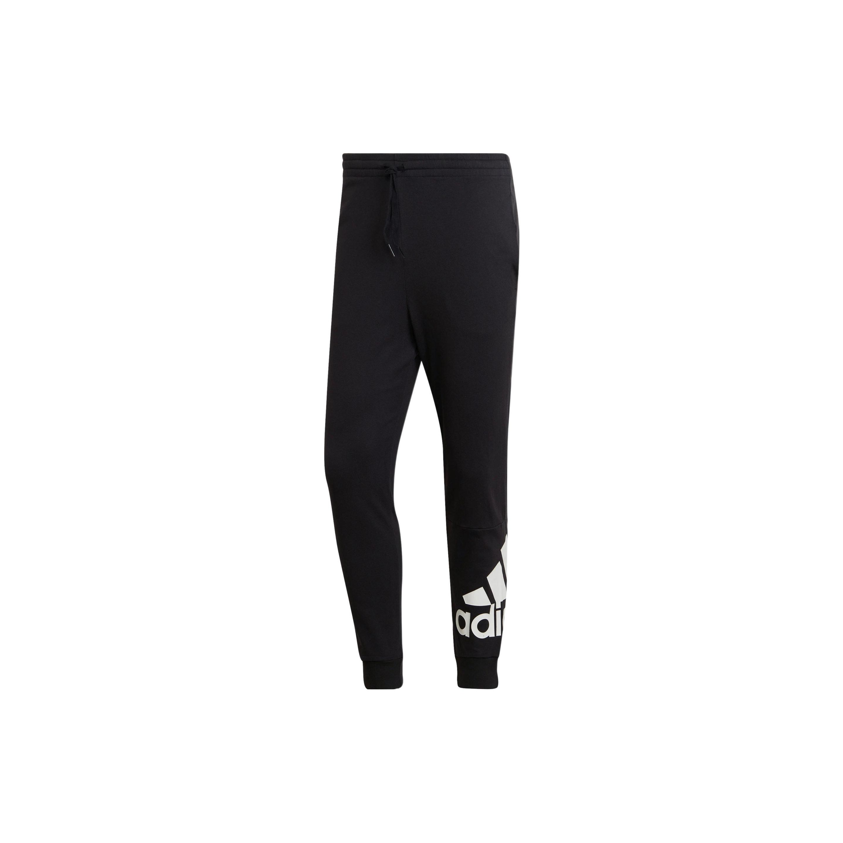

Adidas Solid Color Logo Print Sports Pants Men Bottoms Black HE1824 S