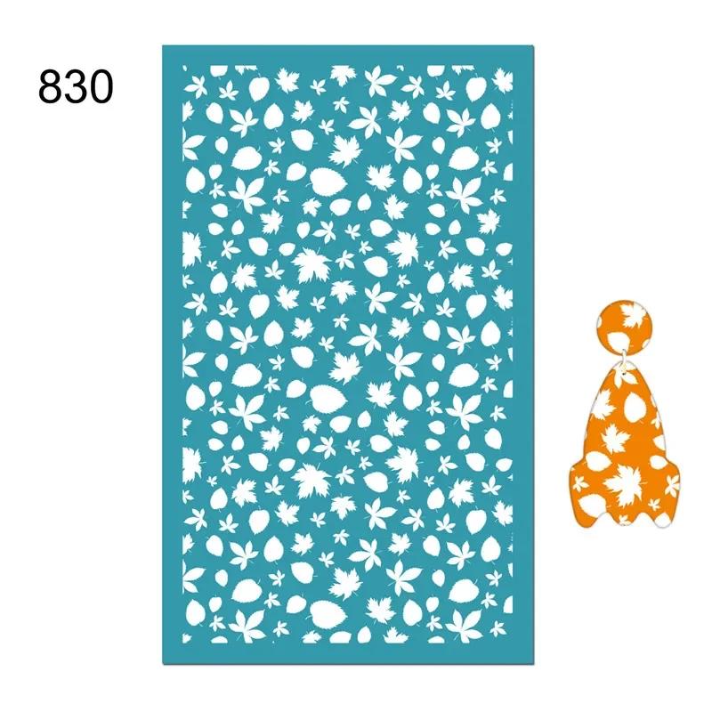 New Self-Adhesive Silk Screen Stencils for Polymer Clay Leaf Flower Decor Reusable Mesh Transfer Printing Earring Jewelry Making