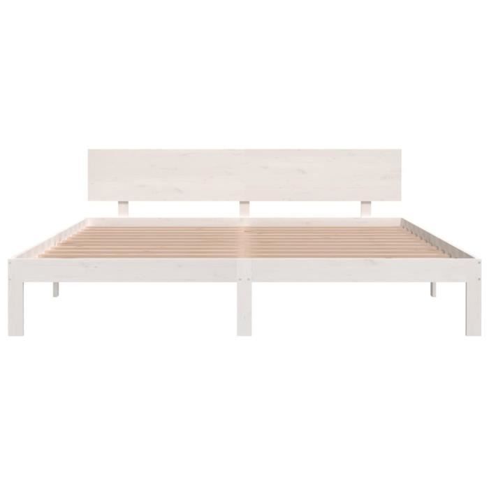 VidaXL Bed Frames White Solid Wood 180x200 Cm Super King 810511
