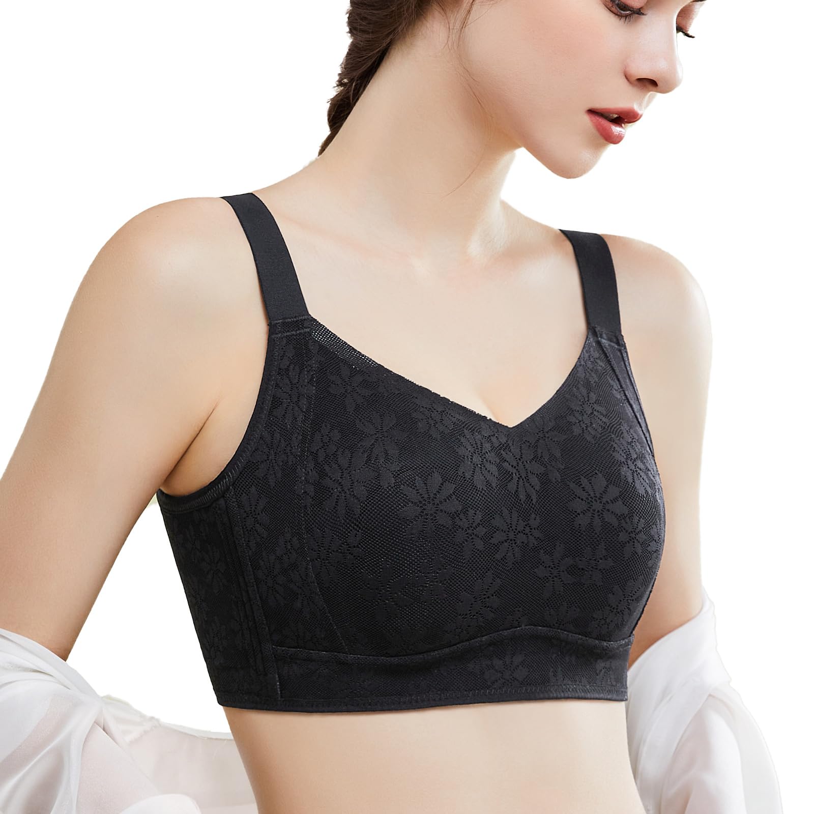 

Корректирующий делает вашу грудь выглядеть предотвращает полноразмерную большую с широкими плечами высокую аккуратный макияж бюстгальтер в японском стиле [TIRASS] бюстгальтер, меньше, трясущийся, спортивный, чёрный