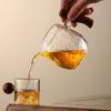 330ml Hammered Pattern Glass Fair Cup Tea Dispenser With Wood Handle Kung Fu Tea Cup Brewing Puer Chahai Tea Cup Set